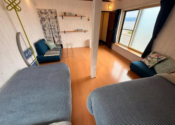 Sado Stay 01 海まで12秒 1客のみ オーシャンビュー Beach Side House ウッドデッキ